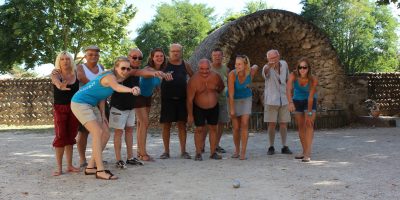 Petanque au camping le Château à Hauterives en Drôme des Collines