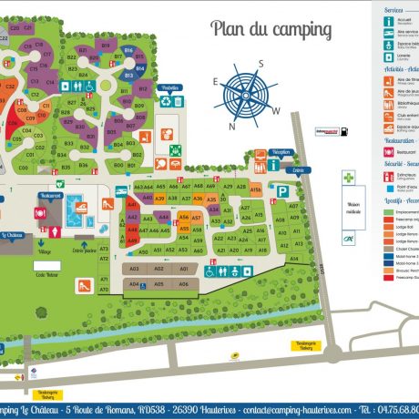 Plan camping le château 2022