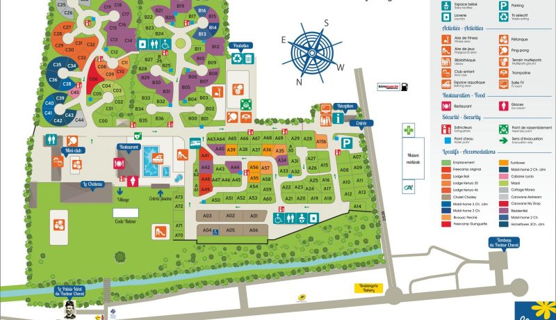 Plan camping le château 2022